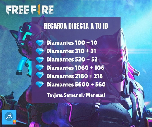 Free Fire Recarga Diamante Mercado Libre