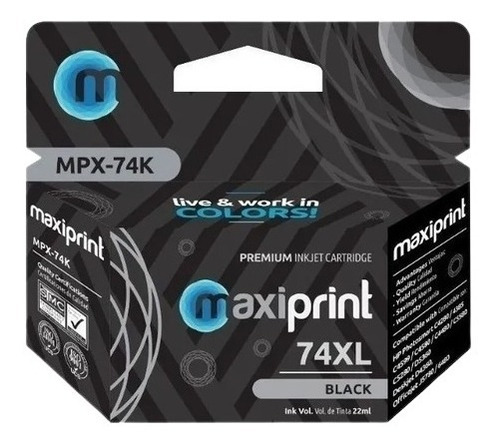 Cartucho Hp 74xl Negro Generico Maxiprint C4280 D4360 J5780