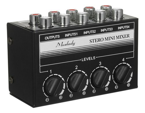- Mini Mezclador Pasivo Estéreo Portátil De 4 Canales Rca