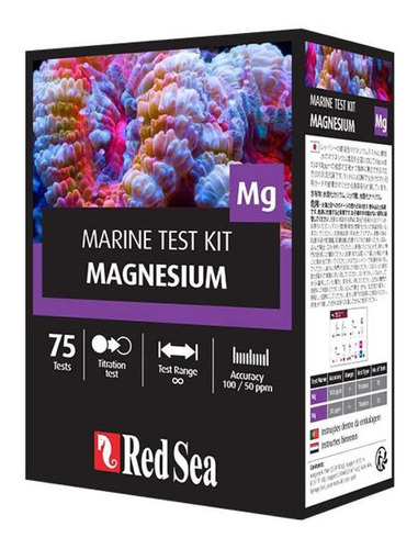 Teste De Magnésio Red Sea Marine Test Kit Mg 75 Testes
