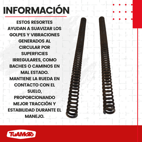 Resorte Suspensión 110/ Guerrero Trip/ Gilera Smash Jusani