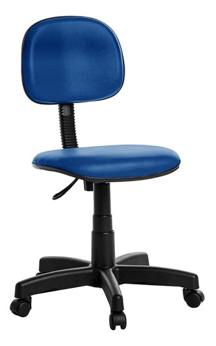 Cadeira de escritório GoldFlex GF2019  azul com estofado de couro sintético