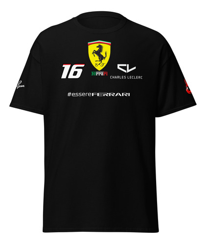 Remera Ferrari Charles Leclerc Rayban Formula 1