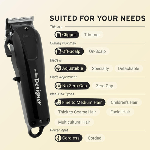 Diseñador Inalámbrico Profesional Clipper Wahl 8591
