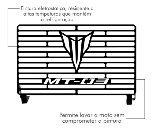 Imagem 9 de 10 de Protetor De Radiador Mt03 Mt 03 Aço Carbono 2019 2020 2021