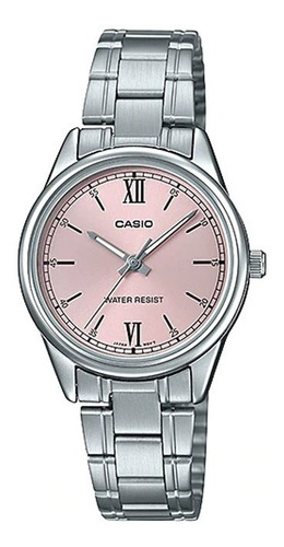 Reloj Casio Análogo Acero Ltp-v005d-4b2udf Dama Color de la correa Plateado Color del bisel Plateado Color del fondo Rosa