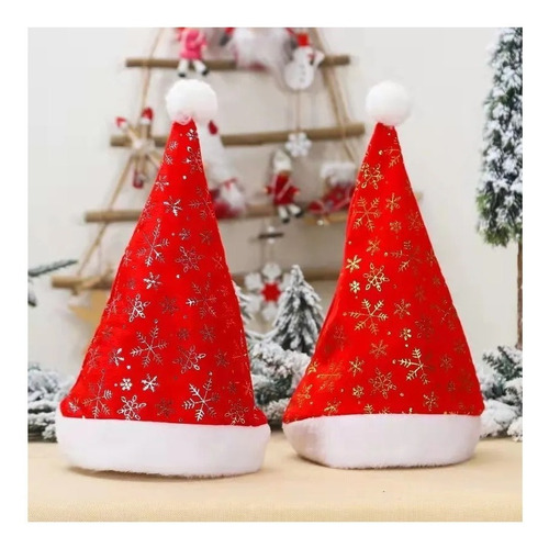 Gorro Papa Noel Estampado Navidad Fiestas 