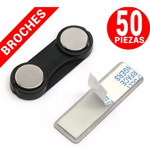 50 Broches Magnéticos Con 2 Imanes Potentes 33mm 