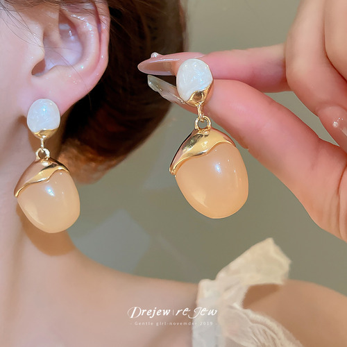 Pendientes Colgantes Con Forma De Gota De Agua, Resina Y Agu
