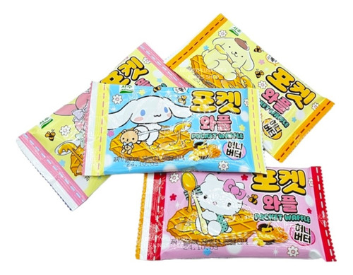 Sanrio Pocket Waffles Caja X 21 U Kuromi Cinnamoroll Kitty