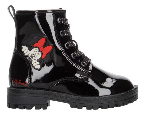 Bota Disney Diseño Minnie Mouse Color Negro Para Niña 