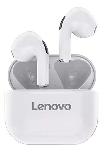 Audífonos in-ear inalámbricos Lenovo LivePods LP40 blanco con luz LED