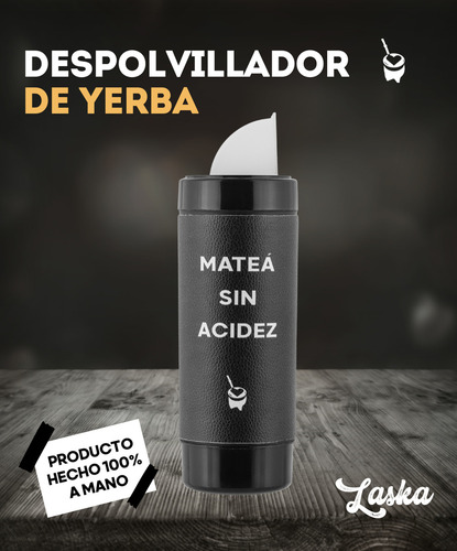 Despolvillador Yerba Mate Anti Acidez Quita Polvo Tamizador Color Negro