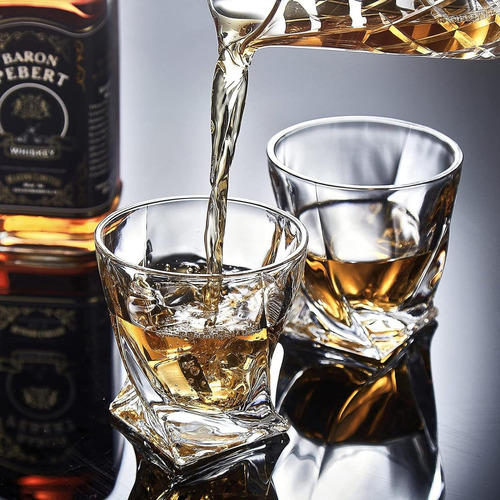 Djjdjjjuego De 4 Vasos De Whisky Mfacoy Old Fashioned (2 Vas