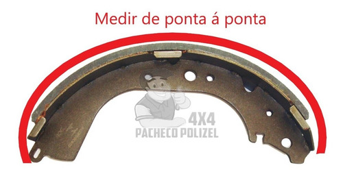 Imagem 3 de 5 de Sapata C/ Lonas Freio Nissan D21 Até 97 - 50x305mm - Jg