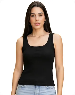 Blusinha Feminina Canelada Regata Cropped Básica Lisa