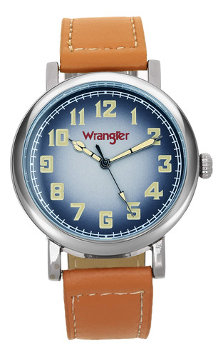 Reloj Unisex Wrangler Con Banda Natural Y Corona Grande Resi