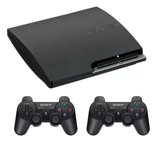 Playstation 3 Slim 250 Gb Com 2 Controles Destravado Com 10 Jogos Na Memória 