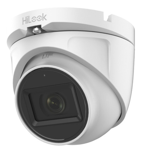 HiLook Cámara de Seguridad Tipo Turret TURBOHD 2 MP Con Gran Angular 106° Soporta Audio por Coaxitron Con 30 mts IR EXIR Para Vision Nocturna Protección IP66 Para Uso Exterior Compátibilidad con 4 Tec