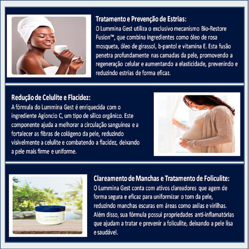 Creme Para Gestante/estrias/celulite/manchas Lummina Gest