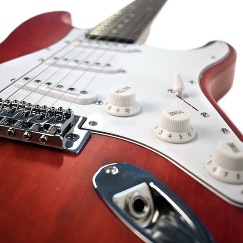 Imagen 6 de 10 de Guitarra Eléctrica Newen Stratocaster St Rojo Con Palanca