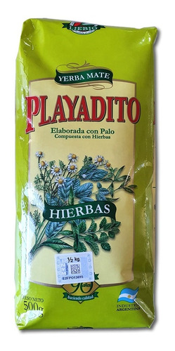 Yerba Mate Playadito Con Hierbas 500gr