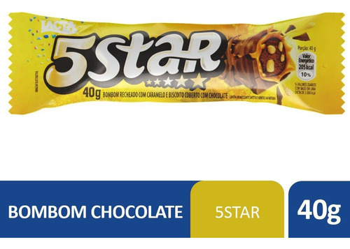 Chocolate ao Leite 5Star Lacta 40g