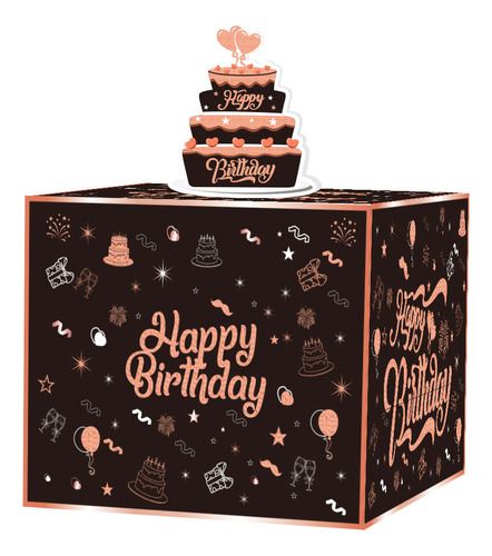 Caja De Regalo De Feliz Cumpleaños En Efectivo, Caja, Clip N