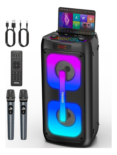 Máquina De Karaoke Gesnada K68 Para Adultos Con 2 Micrófonos