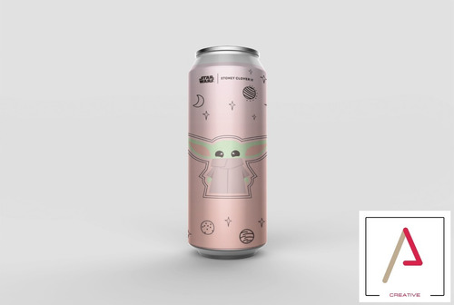 [ Termo Lata 500 Ml ] Baby Yoda Rosa