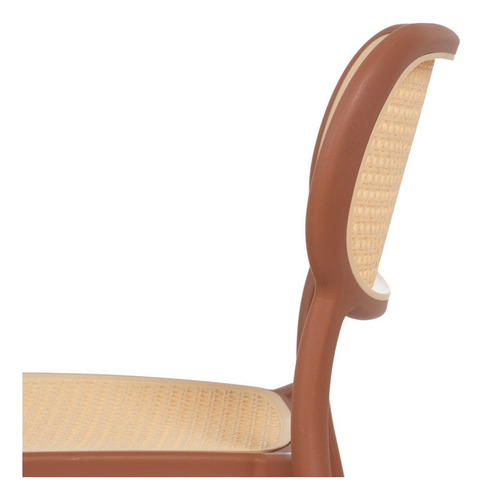 Set De 2 Sillas De Comedor Modernas Cassias Modelo Christian Liso Terracota Beige
