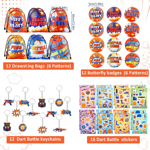Set Party Favors Dart Battle, 110 Unidades, Regalo De Regres