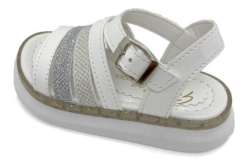 Imagen 3 de 6 de Sandalias Nenas Baja Liviana Brillo Moda Bebe Guapitas 23-26