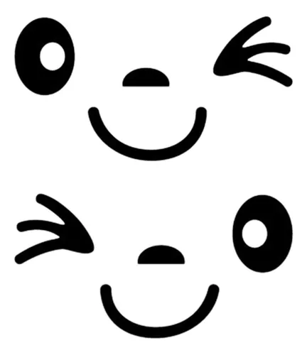 Pegatinas En L Para Carrocería De Coche Con Cara Sonriente E