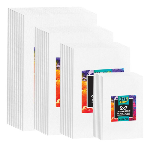 Pack X8 Lienzo Para Pintar Premium Canvas Panel 9x12 Pulgada