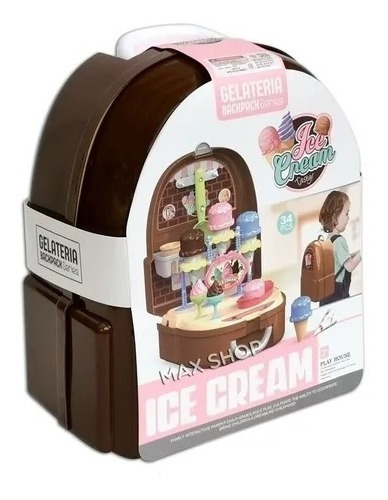 Imagen 2 de 4 de Juego De Heladeria Valija Mochila Heladeria Zippy