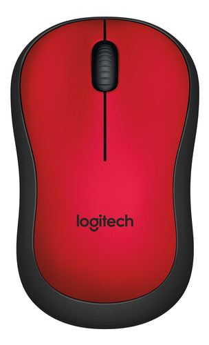 Imagem 1 de 2 de Mouse sem fio Logitech  M220 Silent vermelho
