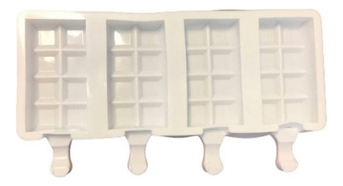 2 Moldes Silicona Helado Cuadrado/circulo/corazon+50 Palitos