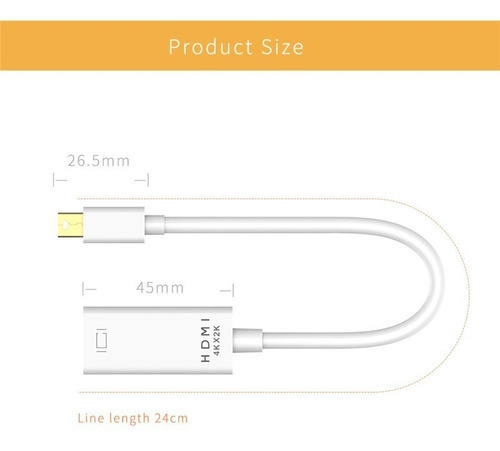Con 4k Mini Displayport Dp A Hdmi H Macbook Surface X1 Emn