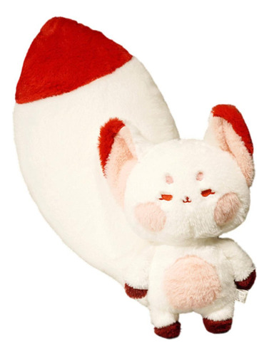 Nuevo Zorros De Peluche, Muñecos De Cola Grande Blancos Y