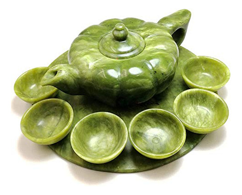 Juegos De Teteras Y Tazas Hechas A Mano De Jade Verde Natura