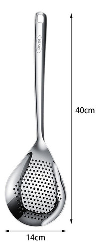 Cyt Escumadeira Aço Inoxidável 304 Colher Com Fenda Grande