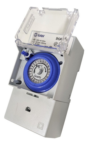 Imagen 3 de 4 de Timer Temporizador Analogico Riel Din 16a Baw