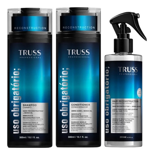 Truss Shampoo + Condicionador + Spray Uso Obrigatório