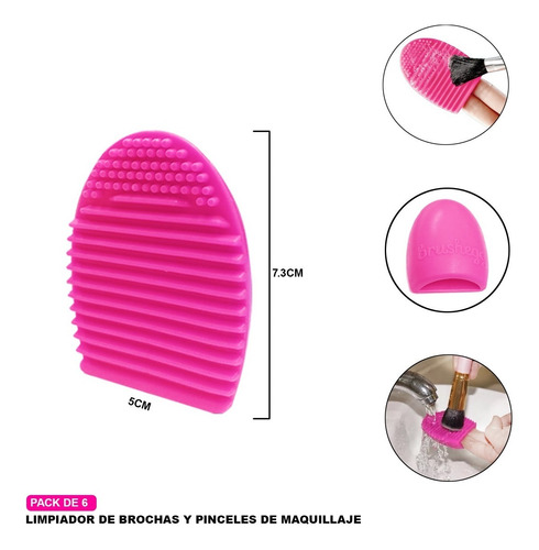 * 6x Limpiador De Brochas Y Pinceles Para Maquillaje * 