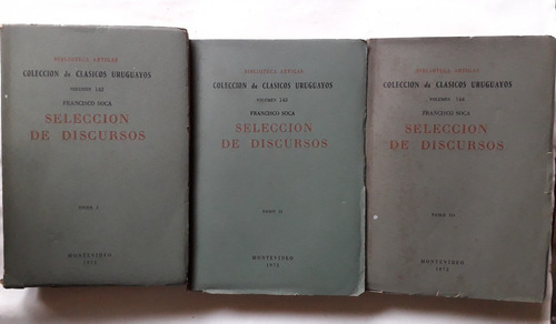 Seleccion De Discursos Francisco Soca 3tomo Intonso Impecabl