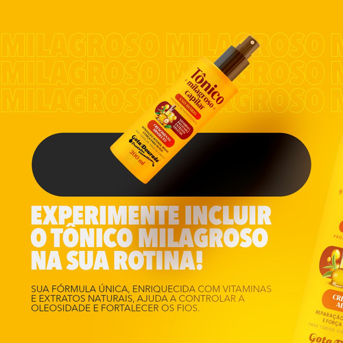 Gota Dourada Tonico Milagroso Kit Com 6un. 200 Ml Cada