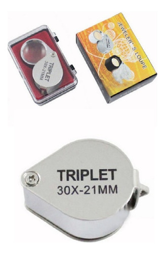 Kit Com 20 Mini Lupa Mão Zoom 30x 21mm Articulada Relojoeiro