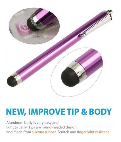 Imagen 3 de 6 de Lapiz Tactil Spen Aluminio Compatible Con Celulares Tablets