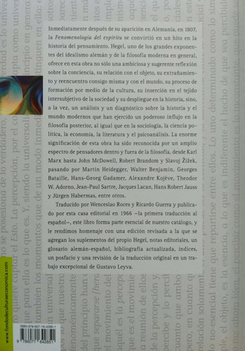 Fenomenología Del Espíritu Hegel Fondo De Cultura Nuevo *